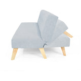 Sofá Cama Porto Plata Eureka y Matiz Natural 182x85cm de Tres Puestos Reclinable sin Apoya Brazos