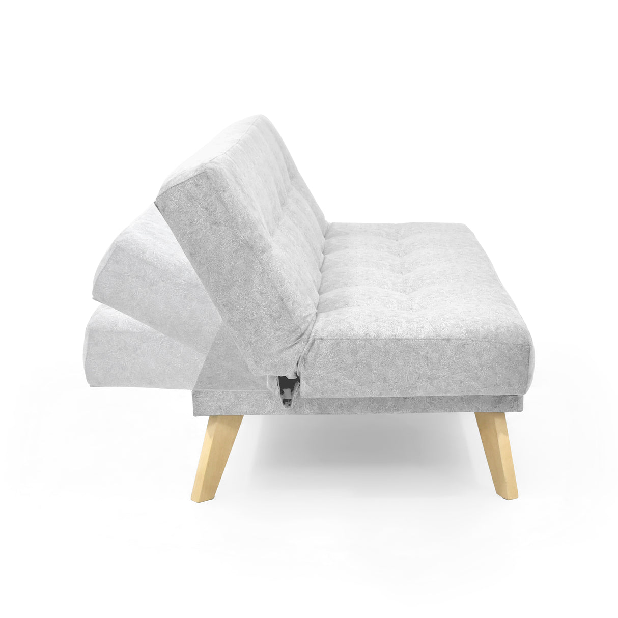 Sofá Cama Porto Plata Sky y Matiz Natural 182x85cm de Tres Puestos Reclinable sin Apoya Brazos