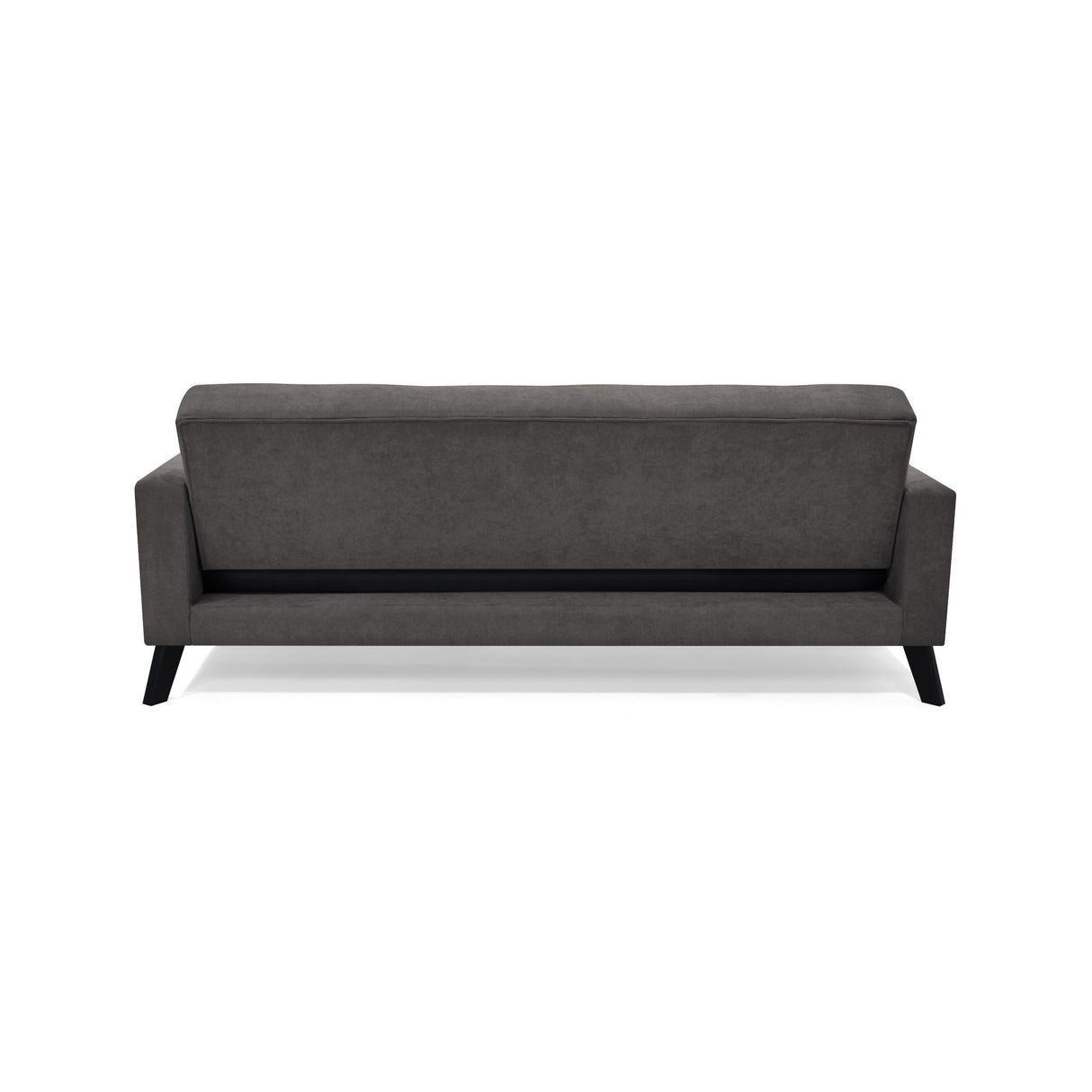 Sofá Cama Sahara Gris Dorsey y Matiz Negro 206x82cm de Tres Puestos Reclinable con Apoya Brazos