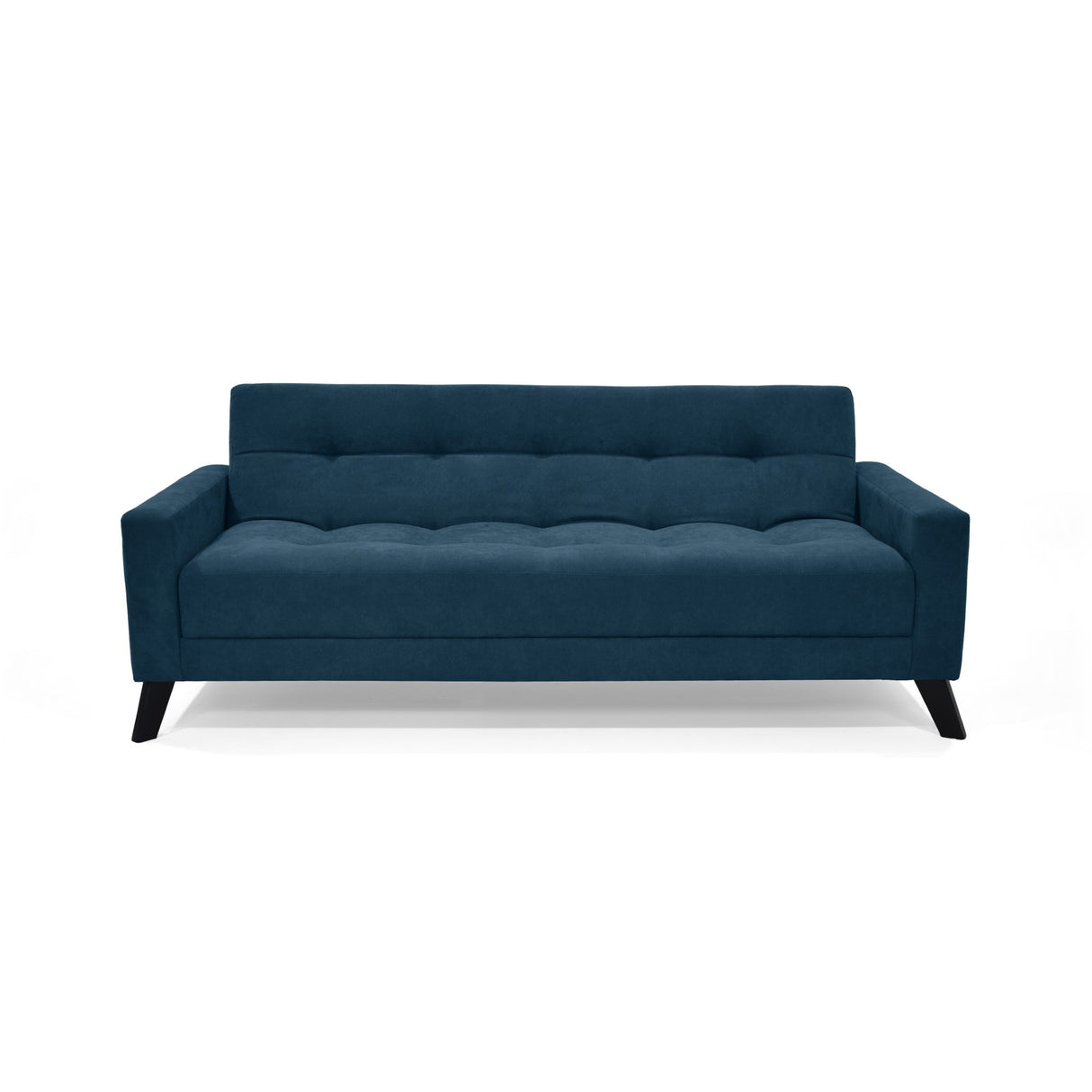 Sofá Cama Sahara Índigo Dorsey y Matiz Negro 206x82cm de Tres Puestos Reclinable con Apoya Brazos
