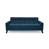 Sofá Cama Sahara Índigo Dorsey y Matiz Negro 206x82cm de Tres Puestos Reclinable con Apoya Brazos
