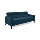 Sofá Cama Sahara Índigo Dorsey y Matiz Negro 206x82cm de Tres Puestos Reclinable con Apoya Brazos