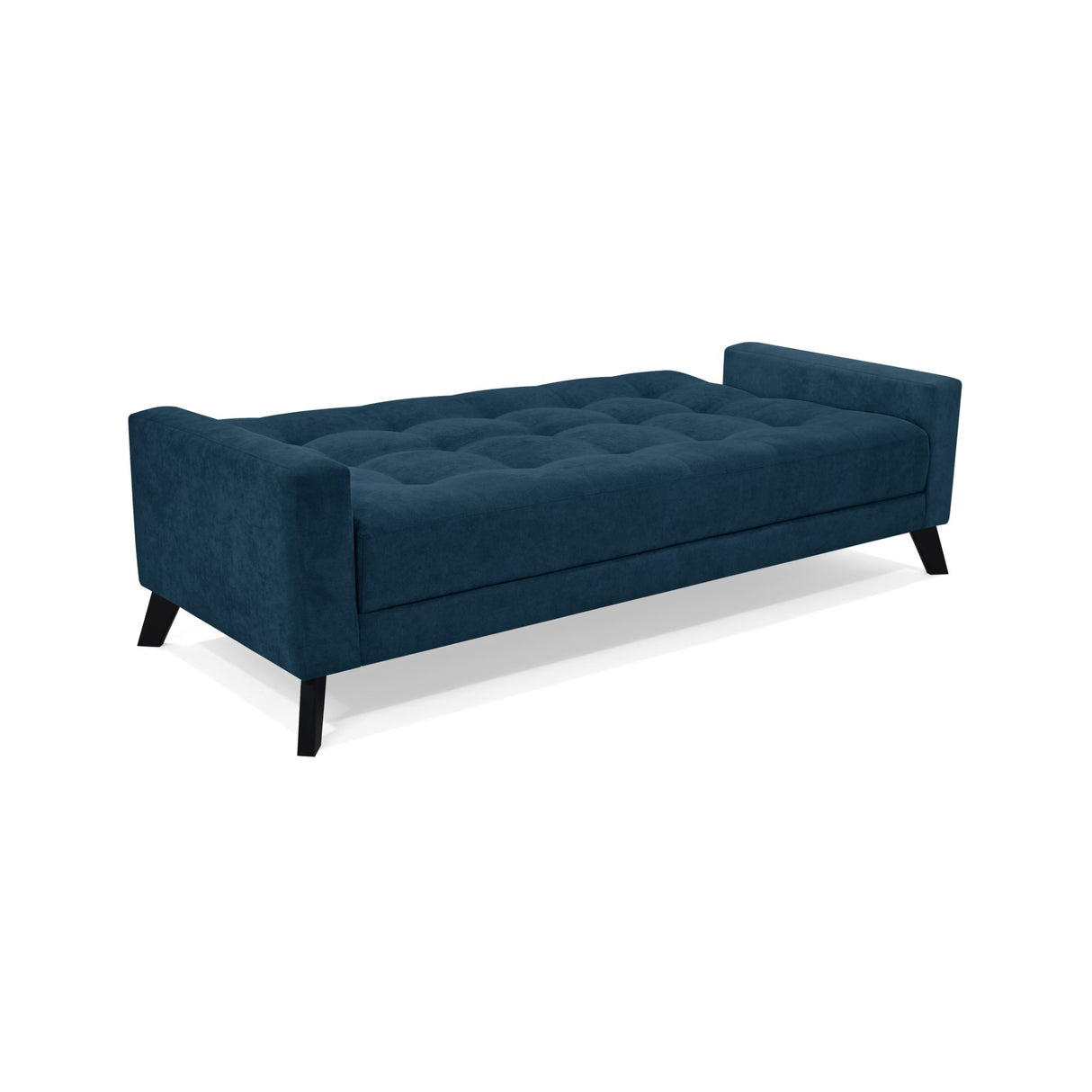 Sofá Cama Sahara Índigo Dorsey y Matiz Negro 206x82cm de Tres Puestos Reclinable con Apoya Brazos
