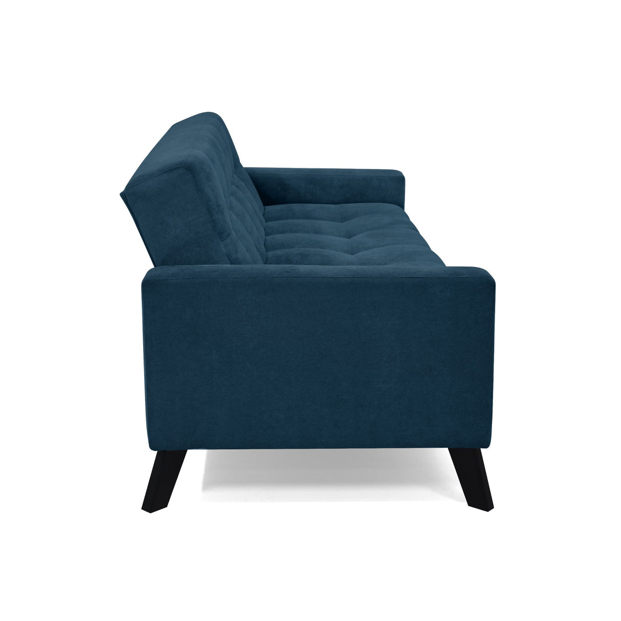 Sofá Cama Sahara Índigo Dorsey y Matiz Negro 206x82cm de Tres Puestos Reclinable con Apoya Brazos