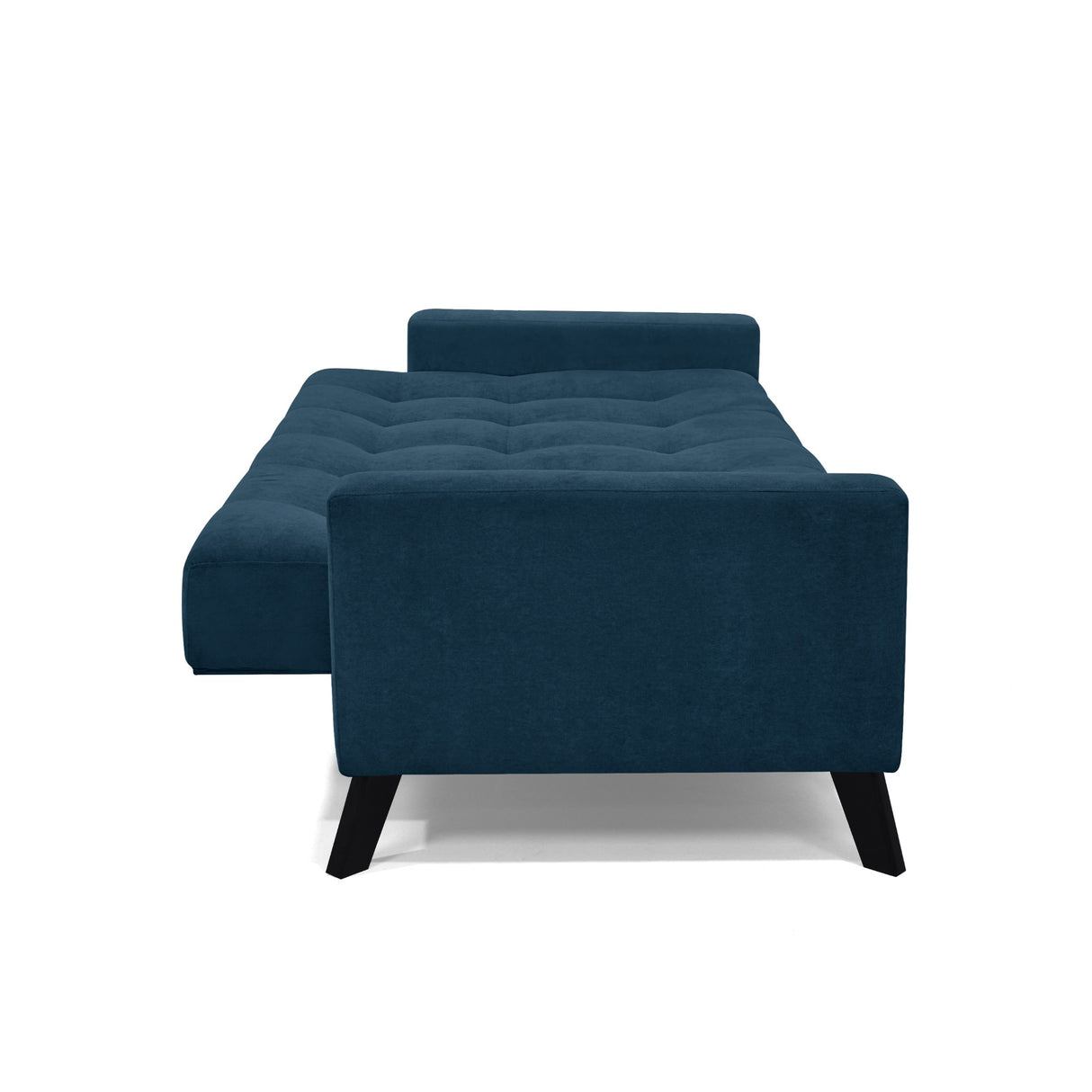 Sofá Cama Sahara Índigo Dorsey y Matiz Negro 206x82cm de Tres Puestos Reclinable con Apoya Brazos