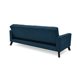 Sofá Cama Sahara Índigo Dorsey y Matiz Negro 206x82cm de Tres Puestos Reclinable con Apoya Brazos