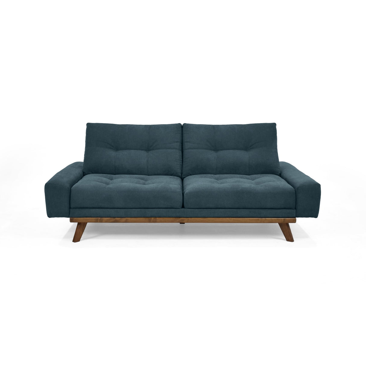 Sofá Cama Suiza Índigo Dorsey y Matiz Caoba 200x81cm de Tres Puestos Reclinable con Apoya Brazos