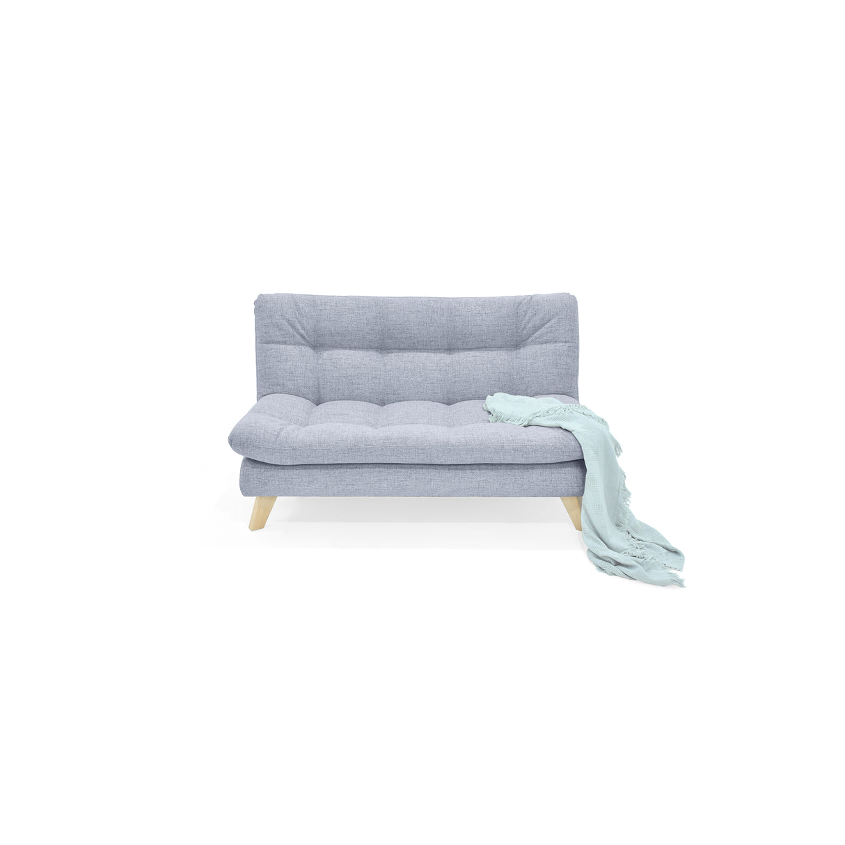 Sofá Toulouse Acero Dicosta y Matiz Natural 140x80cm de Dos Puestos sin Apoya Brazos