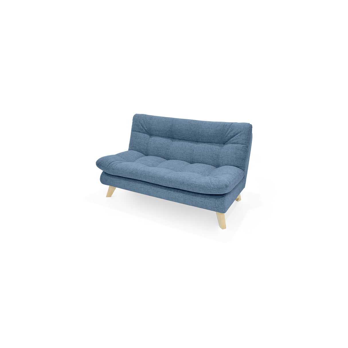 Sofá Toulouse Índigo Dicosta y Matiz Natural 140x80cm de Dos Puestos sin Apoya Brazos