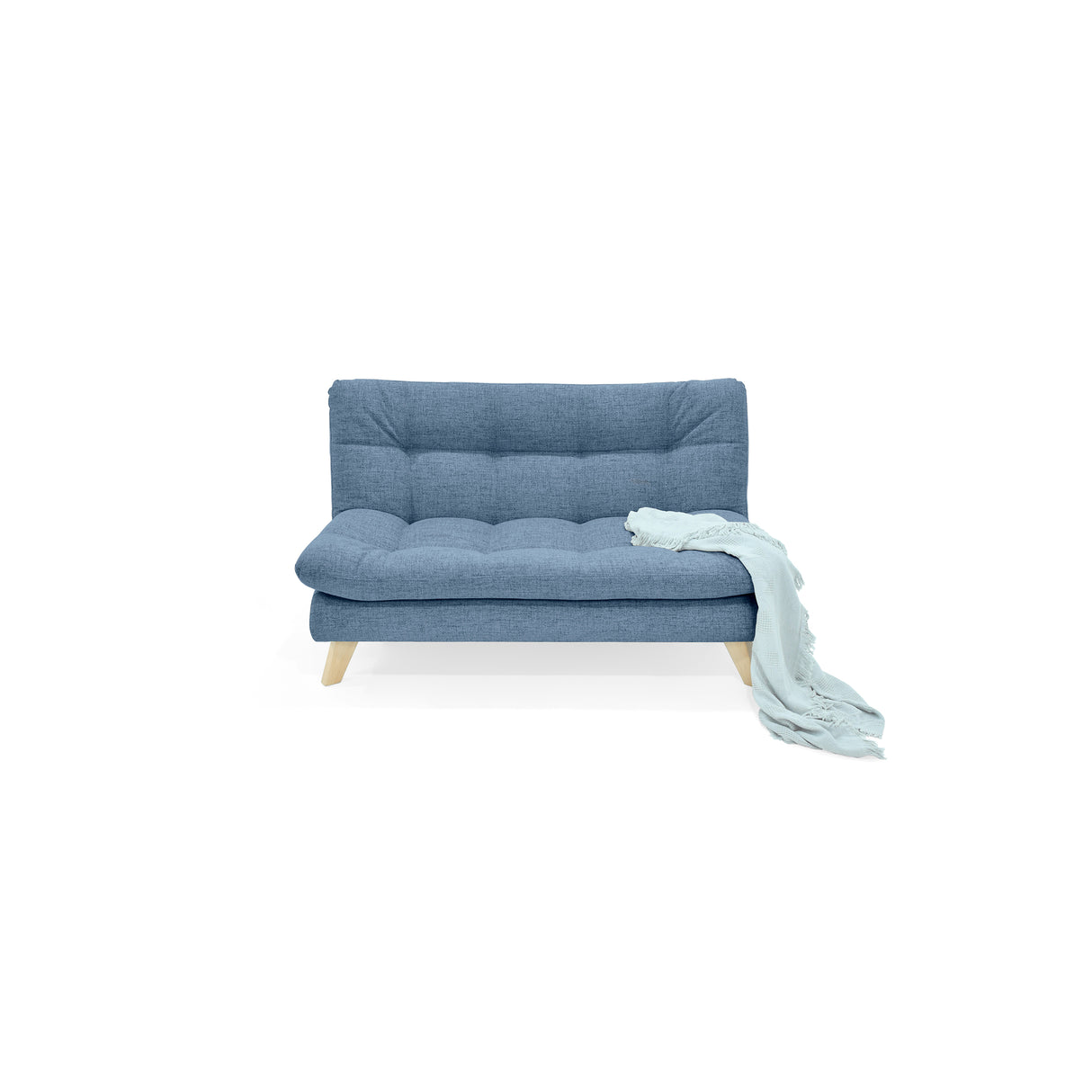 Sofá Toulouse Índigo Dicosta y Matiz Natural 140x80cm de Dos Puestos sin Apoya Brazos
