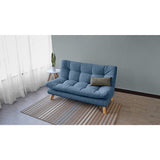 Sofá Toulouse Índigo Dicosta y Matiz Natural 140x80cm de Dos Puestos sin Apoya Brazos