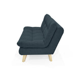 Sofá Toulouse Plomo Eureka y Matiz Natural 140x80cm de Dos Puestos sin Apoya Brazos