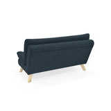 Sofá Toulouse Plomo Eureka y Matiz Natural 140x80cm de Dos Puestos sin Apoya Brazos