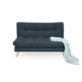 Sofá Toulouse Plomo Eureka y Matiz Natural 140x80cm de Dos Puestos sin Apoya Brazos