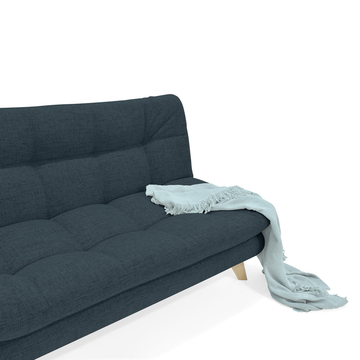 Sofá Toulouse Plomo Eureka y Matiz Natural 140x80cm de Dos Puestos sin Apoya Brazos