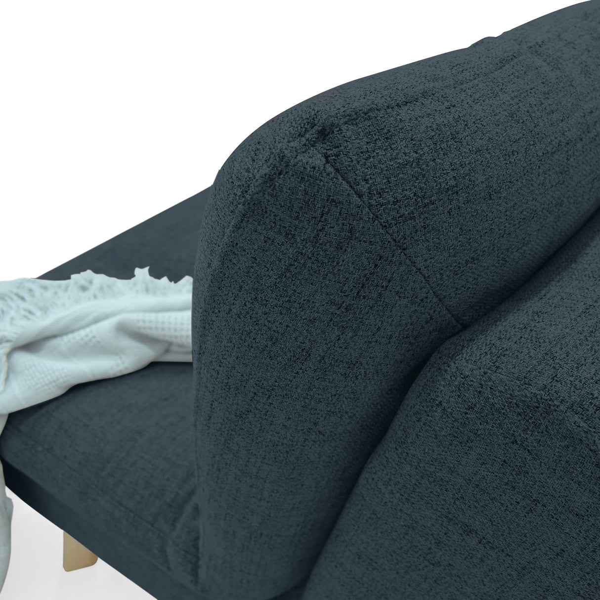 Sofá Toulouse Plomo Eureka y Matiz Natural 140x80cm de Dos Puestos sin Apoya Brazos
