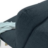 Sofá Toulouse Plomo Eureka y Matiz Natural 140x80cm de Dos Puestos sin Apoya Brazos