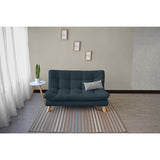 Sofá Toulouse Plomo Eureka y Matiz Natural 140x80cm de Dos Puestos sin Apoya Brazos