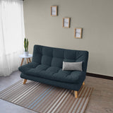 Sofá Toulouse Plomo Eureka y Matiz Natural 140x80cm de Dos Puestos sin Apoya Brazos