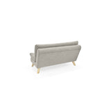 Sofá Toulouse Taupe Dicosta y Matiz Natural 140x80cm de Dos Puestos sin Apoya Brazos