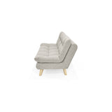 Sofá Toulouse Taupe Dicosta y Matiz Natural 140x80cm de Dos Puestos sin Apoya Brazos