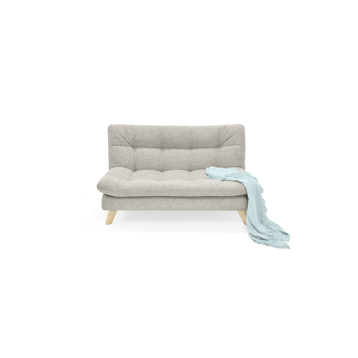 Sofá Toulouse Taupe Dicosta y Matiz Natural 140x80cm de Dos Puestos sin Apoya Brazos