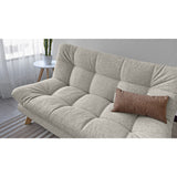 Sofá Toulouse Taupe Dicosta y Matiz Natural 140x80cm de Dos Puestos sin Apoya Brazos