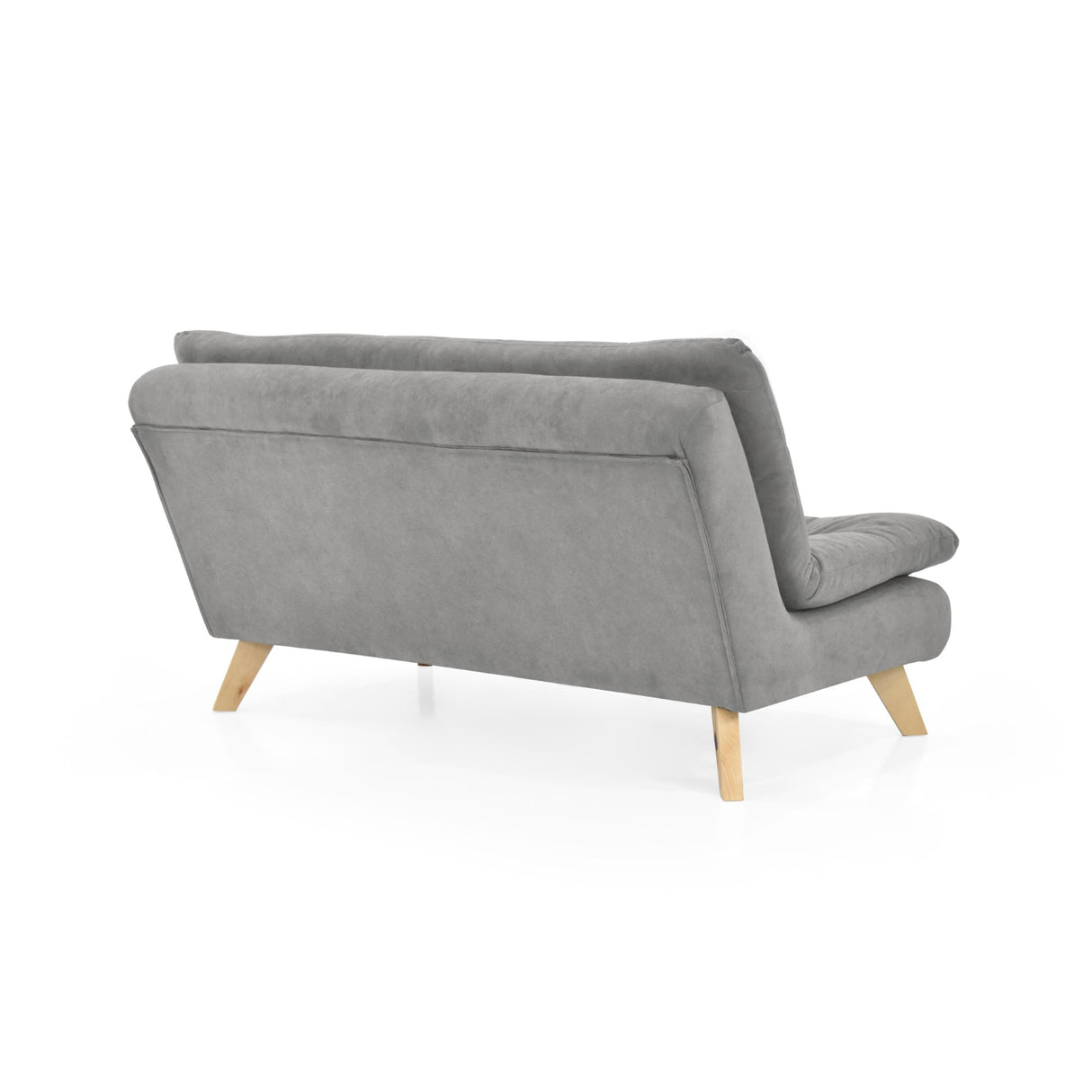 Sofá Toulouse Plata Dorsey y Matiz Natural 140x80cm de Dos Puestos sin Apoya Brazos