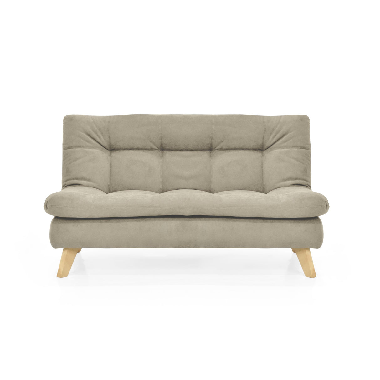 Sofá Toulouse Taupe Dorsey y Matiz Natural 140x80cm de Dos Puestos sin Apoya Brazos