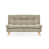 Sofá Toulouse Taupe Dorsey y Matiz Natural 140x80cm de Dos Puestos sin Apoya Brazos