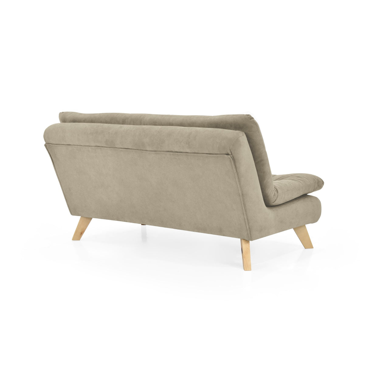 Sofá Toulouse Taupe Dorsey y Matiz Natural 140x80cm de Dos Puestos sin Apoya Brazos