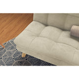 Sofá Toulouse Taupe Dorsey y Matiz Natural 140x80cm de Dos Puestos sin Apoya Brazos
