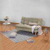 Sofá Toulouse Taupe Dorsey y Matiz Natural 140x80cm de Dos Puestos sin Apoya Brazos