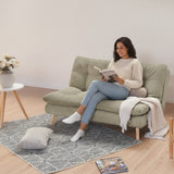 Sofá Toulouse Taupe Dorsey y Matiz Natural 140x80cm de Dos Puestos sin Apoya Brazos