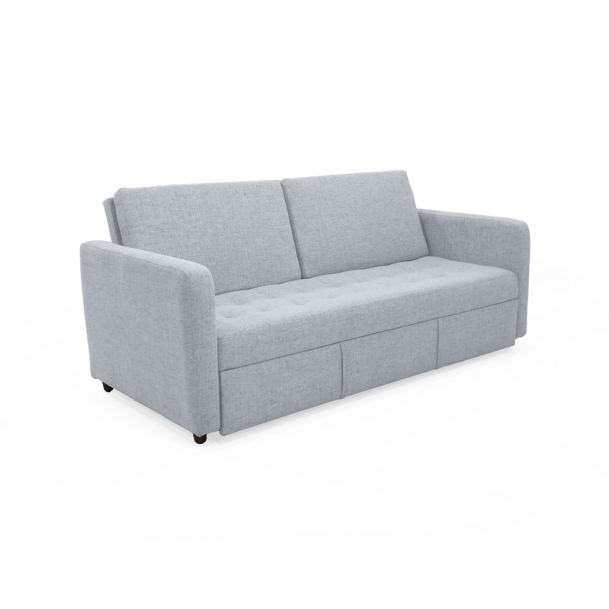 Sofá Cama Uganda Acero Dicosta y Matiz Caramelo 192x87cm de Tres Puestos con Apoya Brazos
