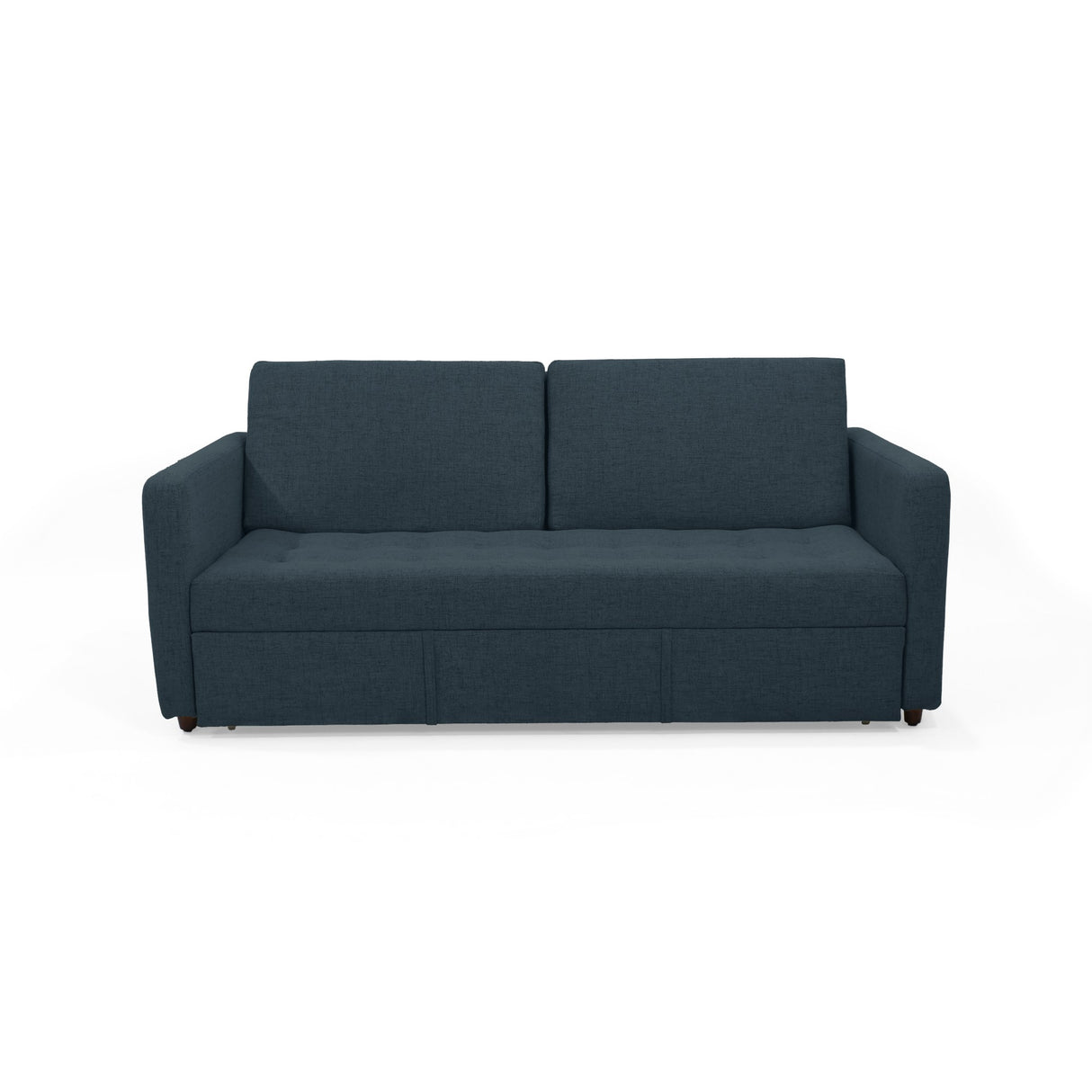 Sofá Cama Uganda Plomo Eureka y Matiz Caramelo 192x87cm de Tres Puestos con Apoya Brazos