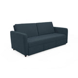 Sofá Cama Uganda Plomo Eureka y Matiz Caramelo 192x87cm de Tres Puestos con Apoya Brazos