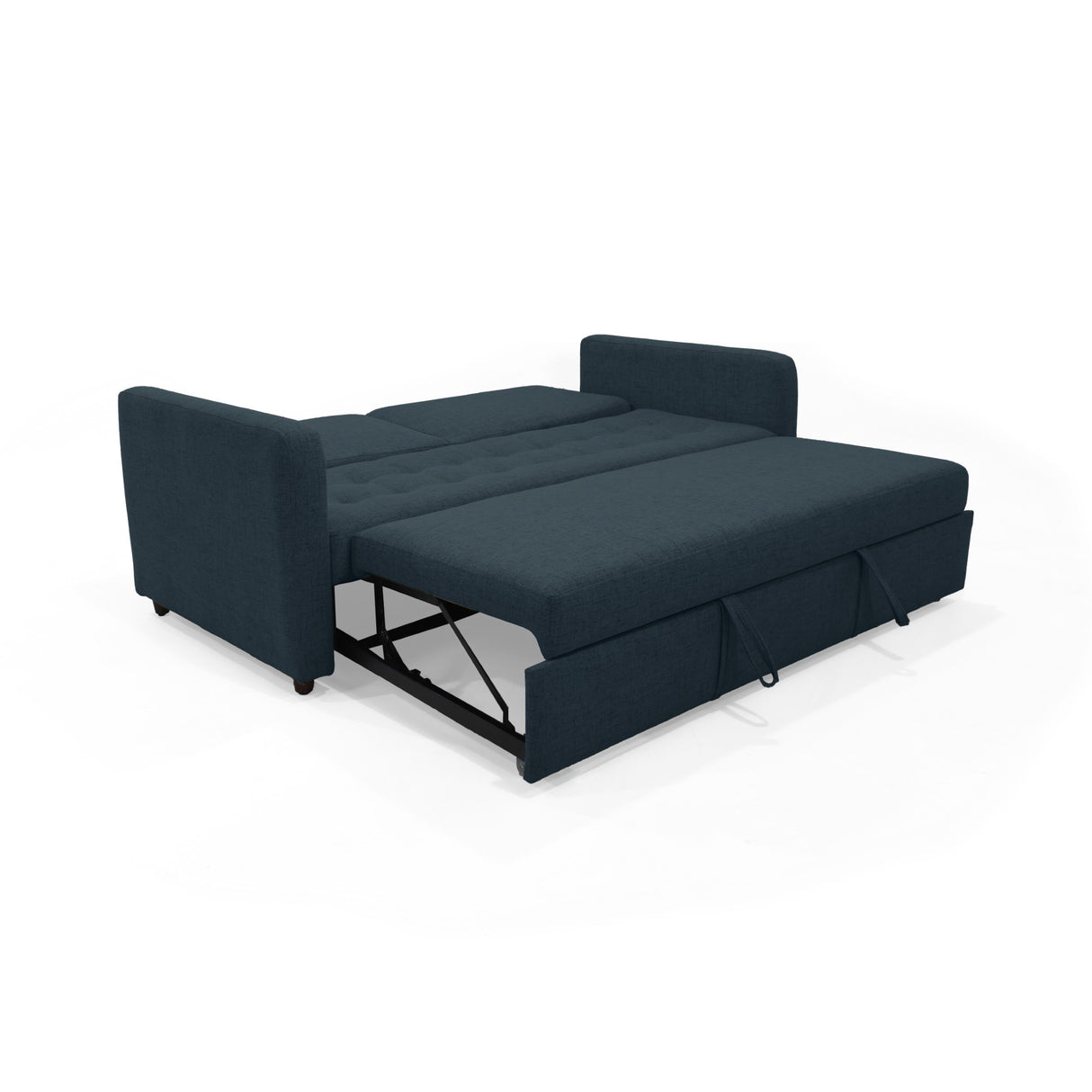 Sofá Cama Uganda Plomo Eureka y Matiz Caramelo 192x87cm de Tres Puestos con Apoya Brazos
