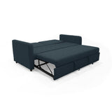 Sofá Cama Uganda Plomo Eureka y Matiz Caramelo 192x87cm de Tres Puestos con Apoya Brazos