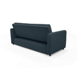 Sofá Cama Uganda Plomo Eureka y Matiz Caramelo 192x87cm de Tres Puestos con Apoya Brazos