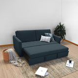Sofá Cama Uganda Plomo Eureka y Matiz Caramelo 192x87cm de Tres Puestos con Apoya Brazos