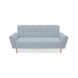Sofá Zen Plata Eureka y Matiz Caoba 187x88cm de Tres Puestos con Apoya Brazos
