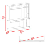 Centro de Entretenimiento Cantabria Avellana 180x180cm Para TV Hasta 55 Pulgadas con Un Cajón