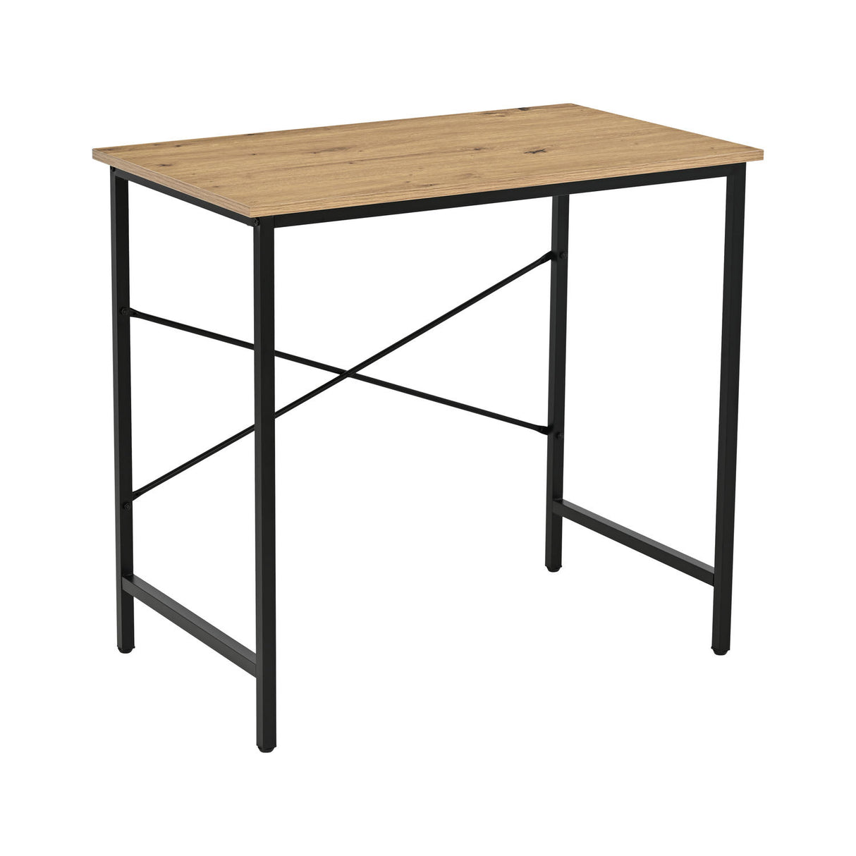 Escritorio Vento Beige y Negro 80x75cm Moderno