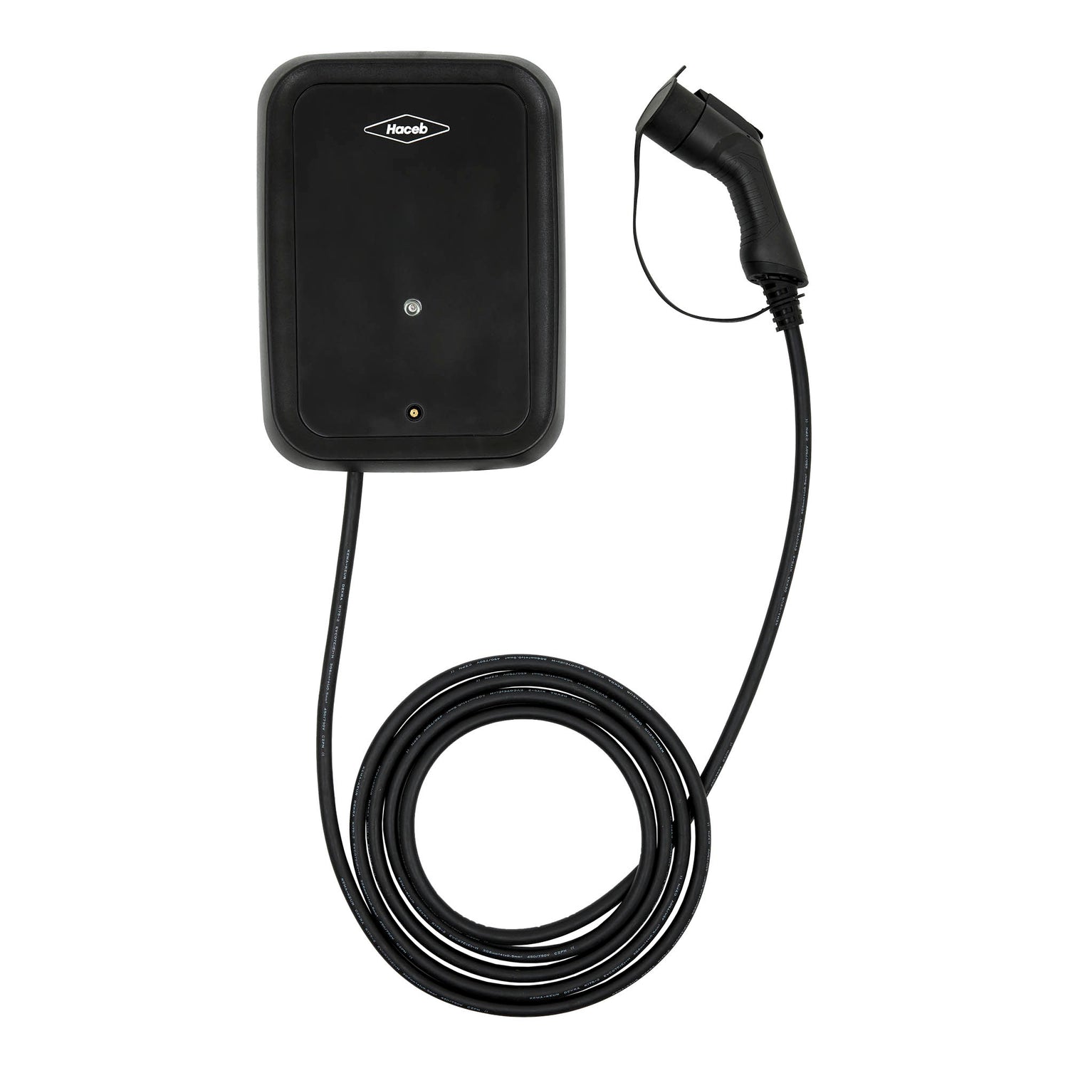 Cargador para Carros Eléctricos Haceb Tipo Europeo Negro 27.5x37.3cm Tipo 2 Nivel 2 de Punto Fijo