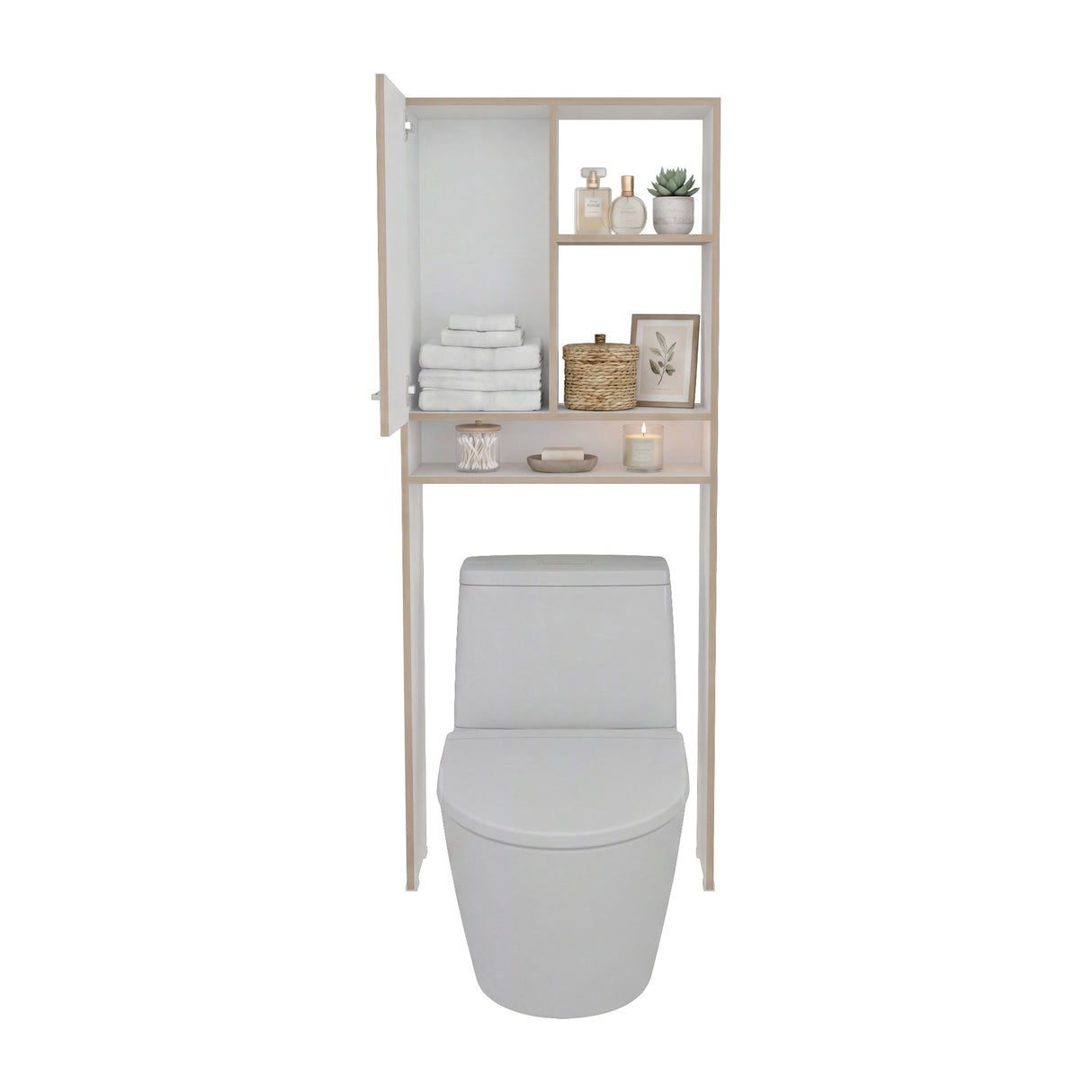 Optimizador de Baño Bath Cartagena 63.1x160.8cm con Dos Entrepaños y con Una Puerta