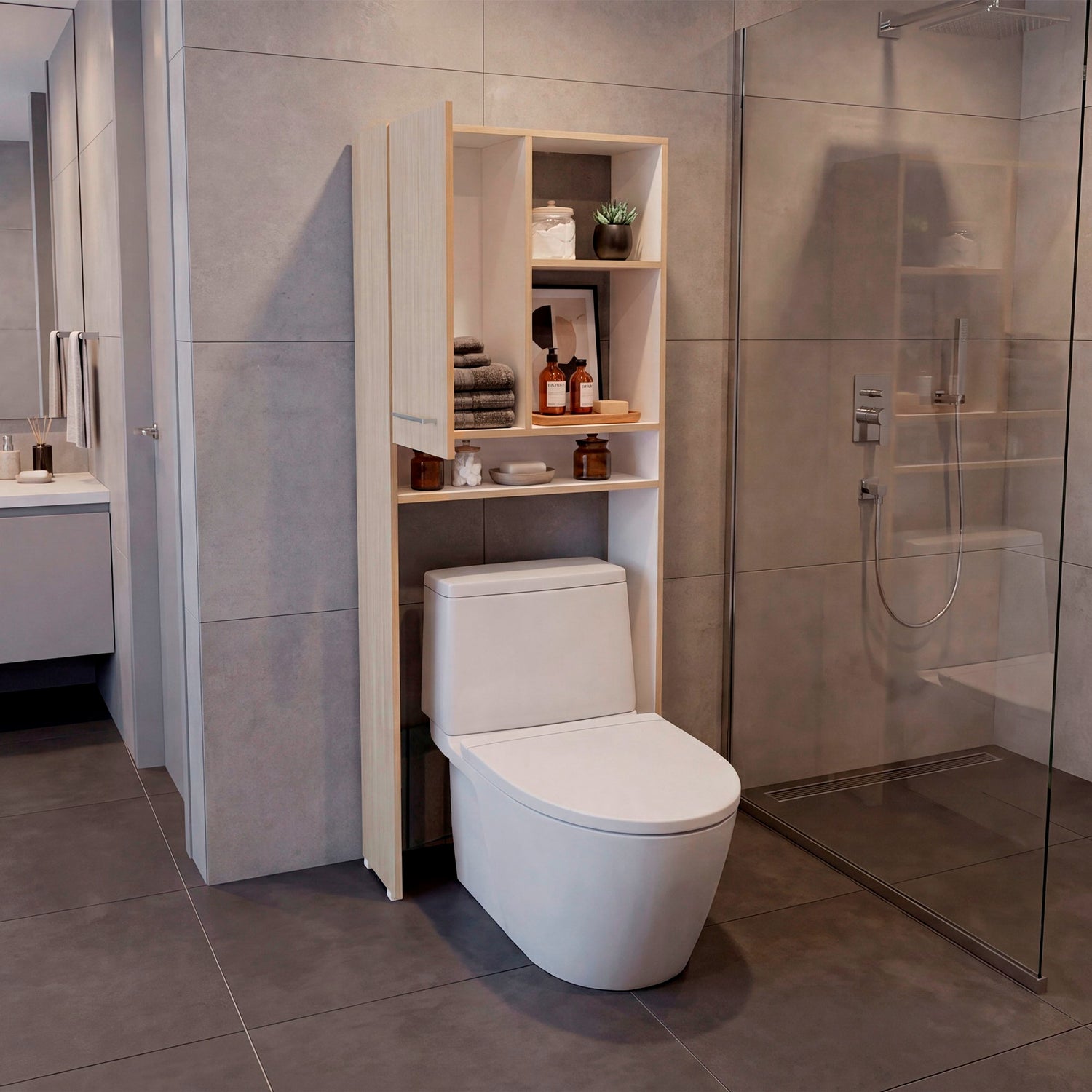 Optimizador de Baño Bath Cartagena 63.1x160.8cm con Dos Entrepaños y con Una Puerta