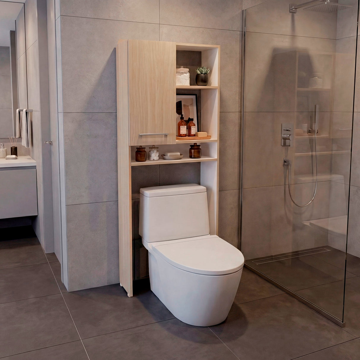 Optimizador de Baño Bath Cartagena 63.1x160.8cm con Dos Entrepaños y con Una Puerta