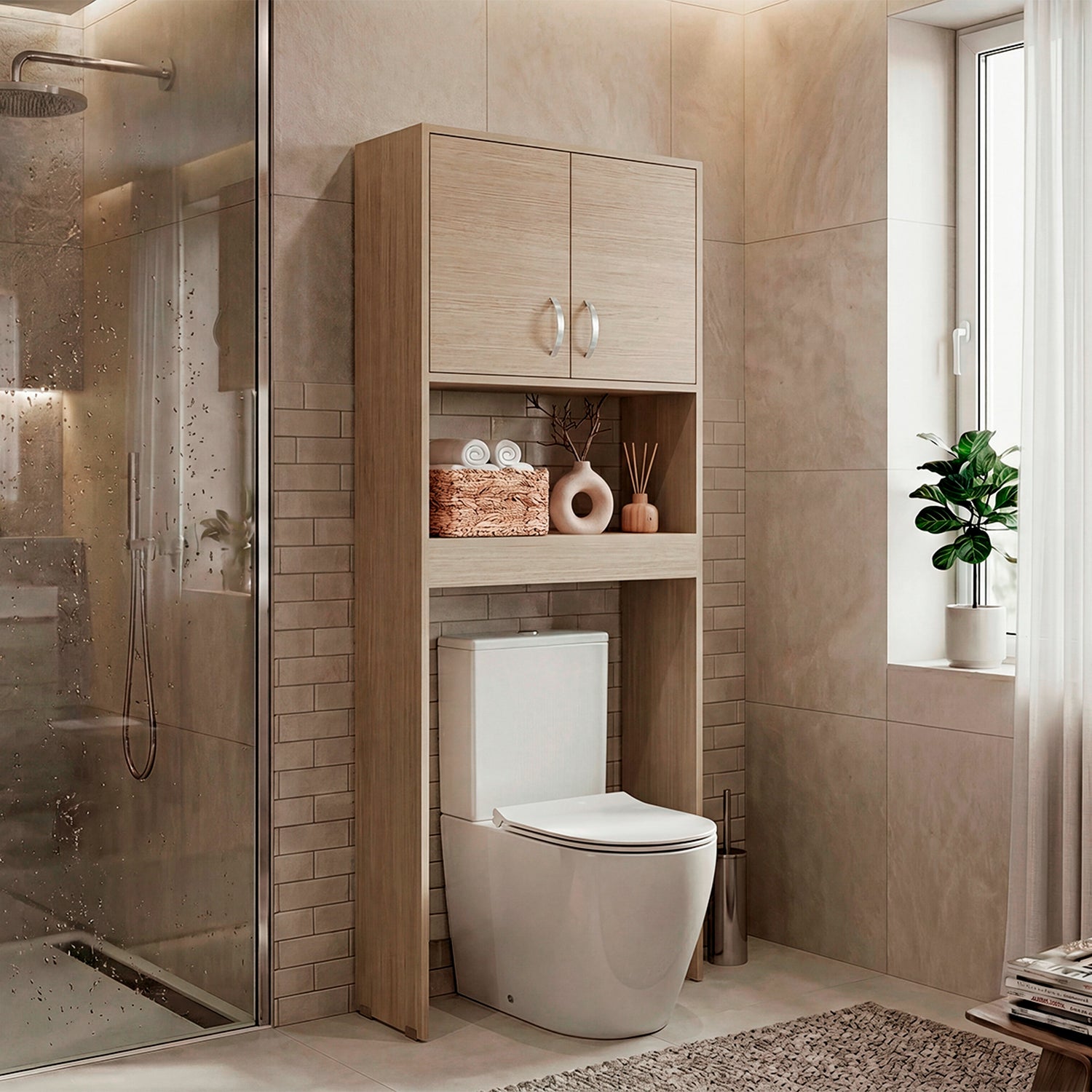 Optimizador de Baño Bath Cartagena 63.1x160cm con Dos Entrepaños