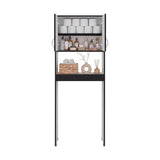 Optimizador de Baño Bath Wengue y Blanco 63.1x160cm con Dos Entrepaños